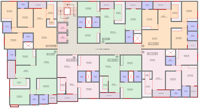 Floor Plan of Siddhi The Landmark in Mansarovar, Jaipur - Image 118032