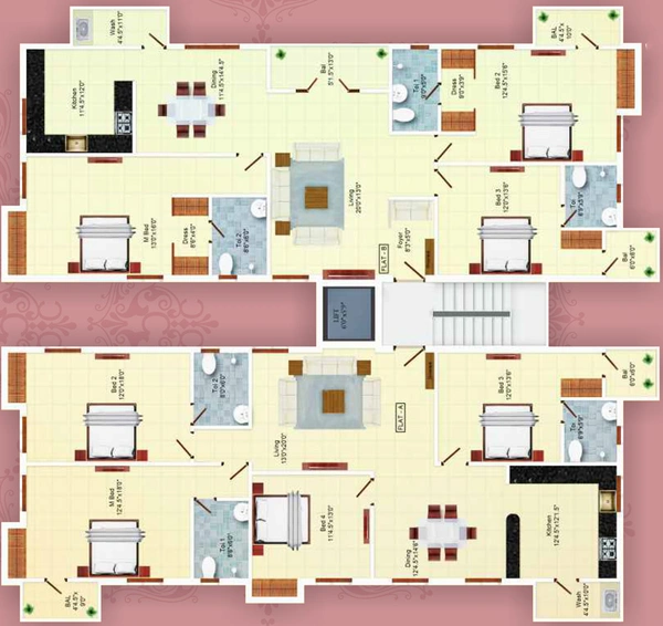 Floor Plan of India Celesta in Vepery, Chennai - Image 216490