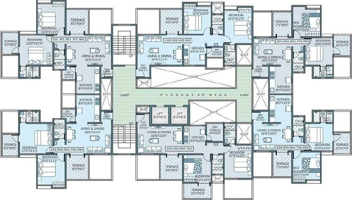 Floor Plan of Saakaar Silvana in Kharadi, Pune - Image 216484