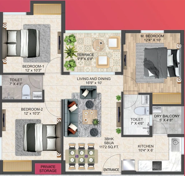 3 BHK Flat in Love Home Joypur in Tonk Road, Jaipur - Image 763214