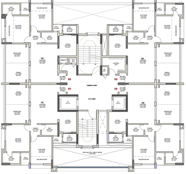 Floor Plan of Pride Park Express in Baner, Pune - Image 216610