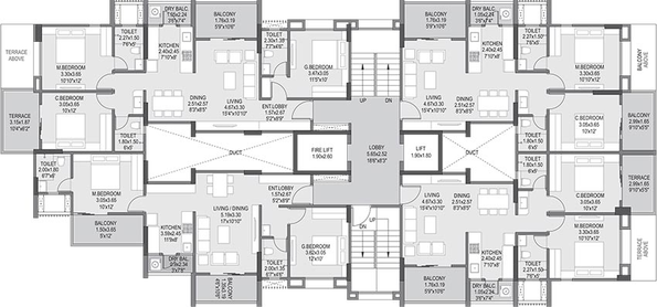 Floor Plan of Saarrthi Srushti in Kothrud, Pune - Image 216636
