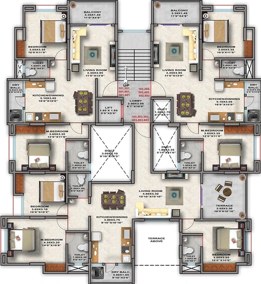 Floor Plan of Samarth 31 Basil in Parvati Darshan, Pune - Image 216673
