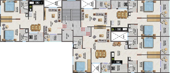 Floor Plan of Samarth 61 Ideal in Kothrud, Pune - Image 216685
