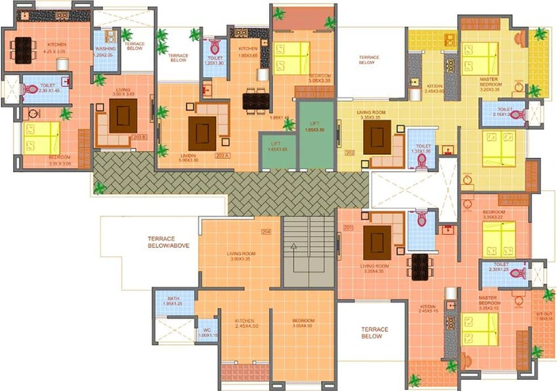Floor Plan of Samarth Om Residency in Erandwane, Pune - Image 216698