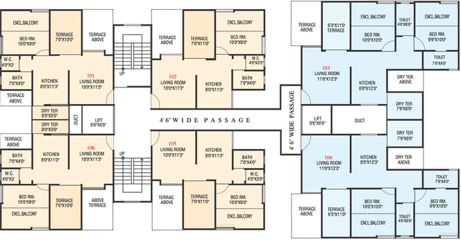 Floor Plan of Sahil Pride in Yewalewadi, Pune - Image 216768