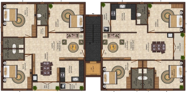 Floor Plan of India Chandrika in Egmore, Chennai - Image 216829