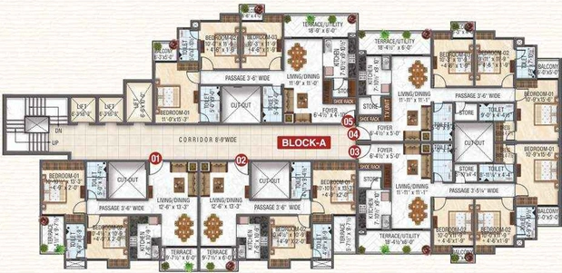 Floor Plan of GBD Alaya in Mansarovar, Jaipur - Image 117950