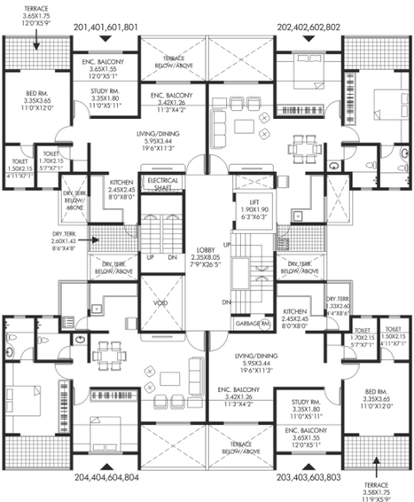 Floor Plan of Sai Pearl Phase 3 in Pimple Saudagar, Pune - Image 216864