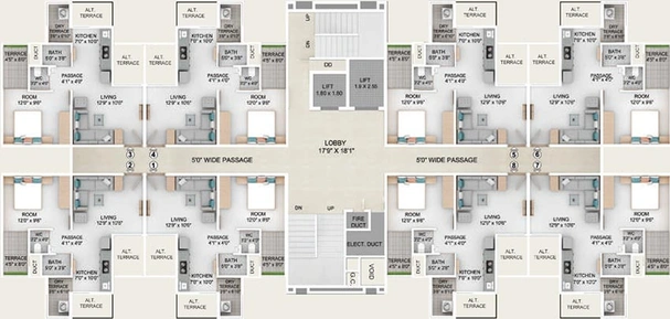 Floor Plan of Adi W57 in Wakad, Pune - Image 216909