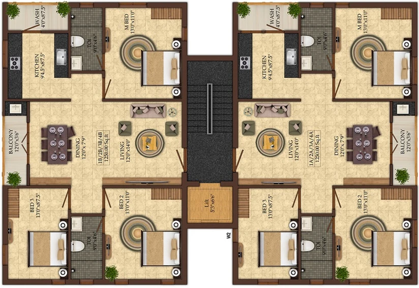 Floor Plan of India Karpaga Vriksham in Anna Nagar, Chennai - Image 216941