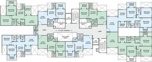 Floor Plan of Aksha Empire in Chikhali, Pune - Image 216935