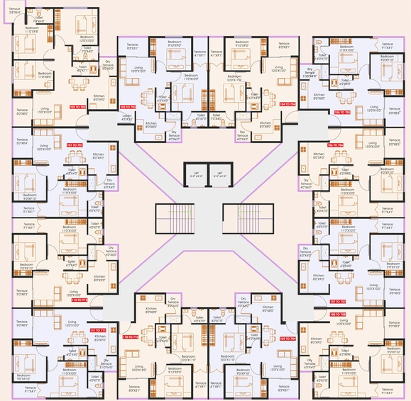 Floor Plan of Nexus Imperia in Moshi, Pune - Image 216928