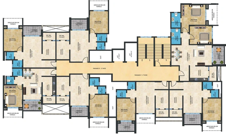 Floor Plan of Sheth Tiara in Wakad, Pune - Image 216983