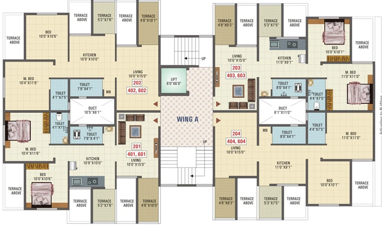 Floor Plan of Sonigara Indraa Park in Kiwale, Pune - Image 217071