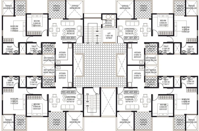 Floor Plan of SSD Sai Crystal in Rahatani, Pune - Image 217085