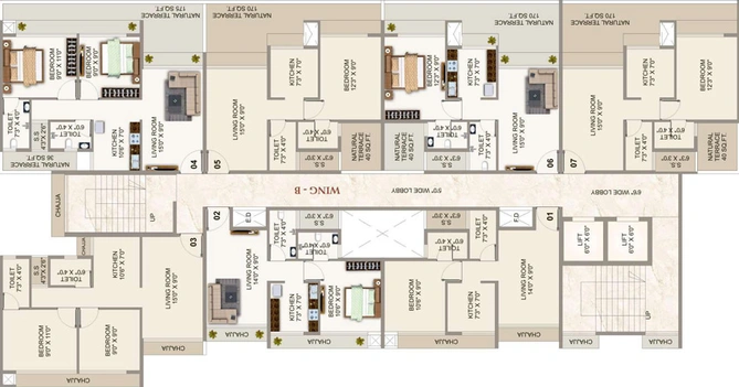 Floor Plan of SM Hitech Imperial in Taloja, Navi Mumbai - Image 92802
