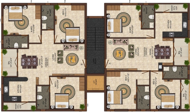 Floor Plan of India Blooming Dale in Anna Nagar, Chennai - Image 217110