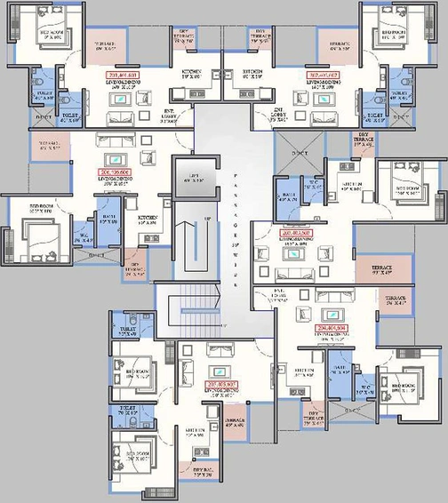 Floor Plan of Bhansali Aundh Riviera in Bopodi, Pune - Image 217116