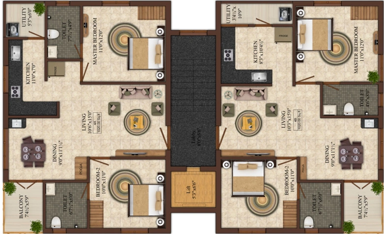 Floor Plan of India Cauvery Vrindavan in Anna Nagar, Chennai - Image 217122