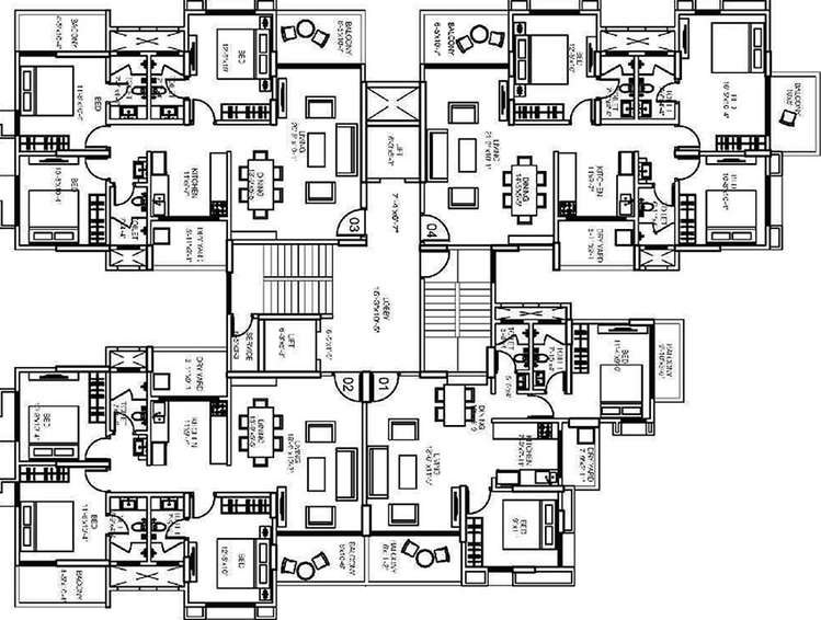 Floor Plan of Bhansali Zinnea in Bavdhan, Pune - Image 217132