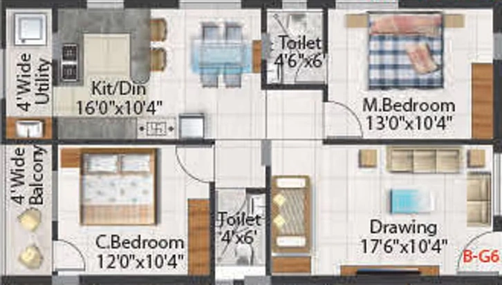 2 BHK Flat in Aakruthi Aura Springs in Whitefield, Bangalore - Image 830977