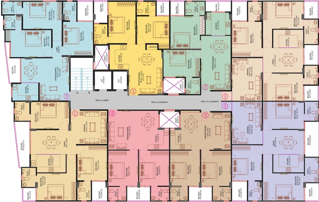 Floor Plan of JVJ Antillia in Jagatpura, Jaipur - Image 118060