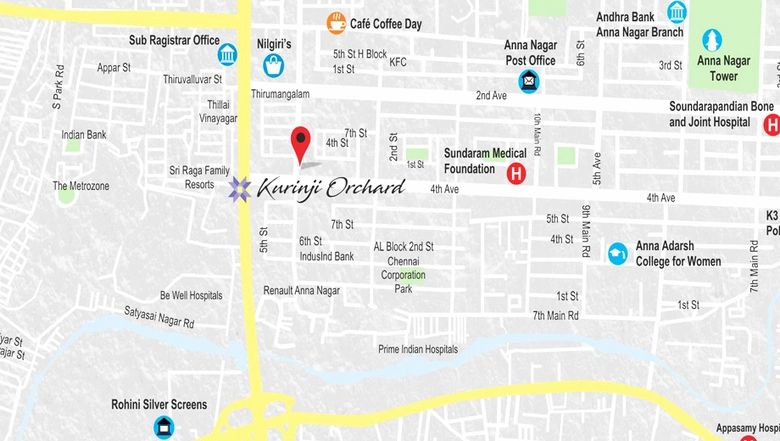 Location of India Kurinji Orchard in Anna Nagar, Chennai - Image 217212