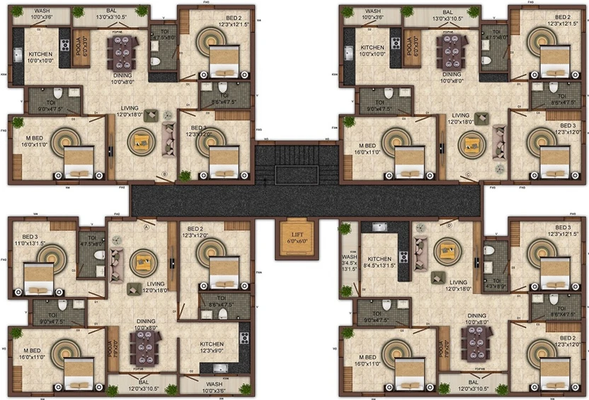 Floor Plan of India Mayuri Majestic in Anna Nagar, Chennai - Image 217240
