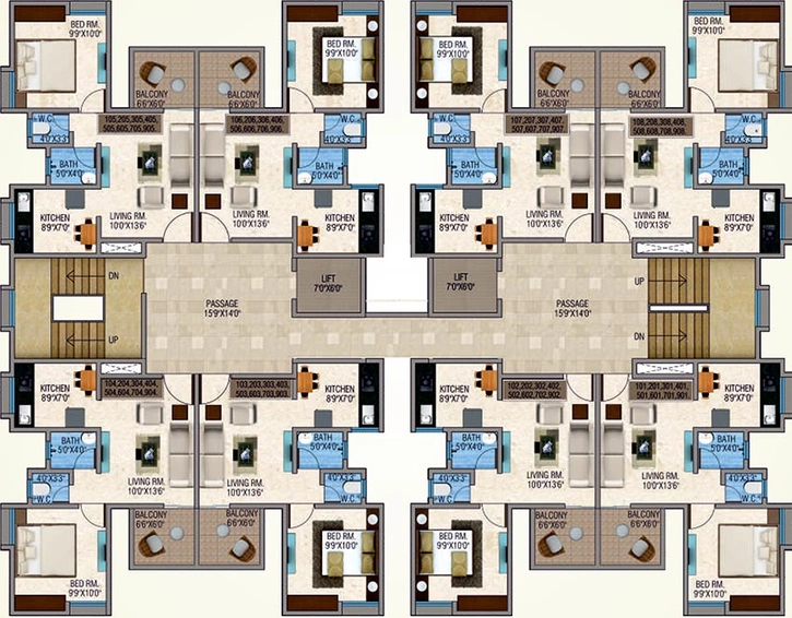 Floor Plan of Indraprastha in Kondhwa, Pune - Image 217249
