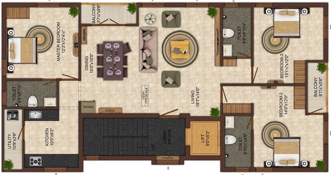 3 BHK Flat in India Preston Park in Anna Nagar, Chennai - Image 831020