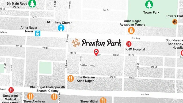 Location of India Preston Park in Anna Nagar, Chennai - Image 217275