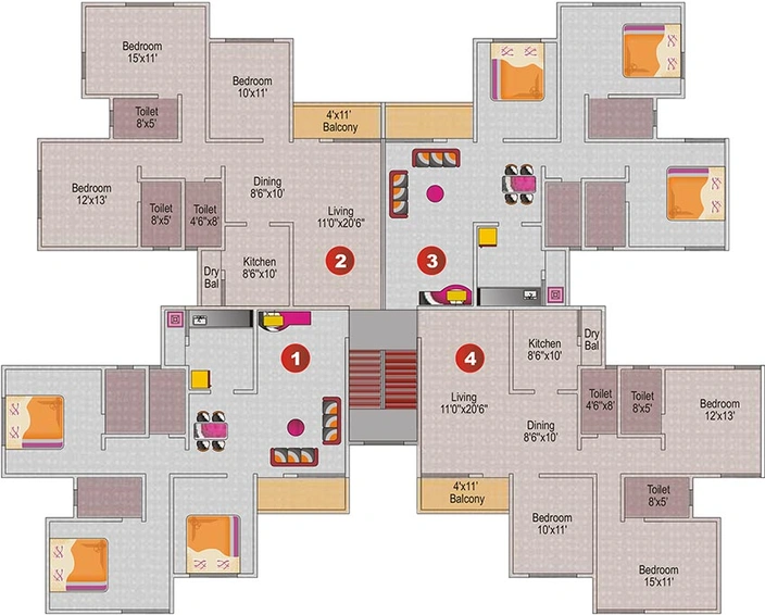 Floor Plan of Namrata Little Hearts in Talegaon, Pune - Image 217281