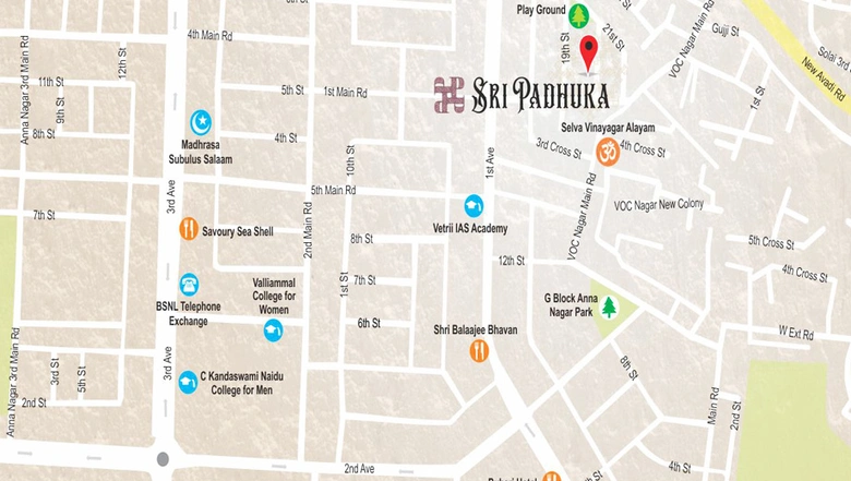 Location of India Sri Padhuka in Anna Nagar, Chennai - Image 217287
