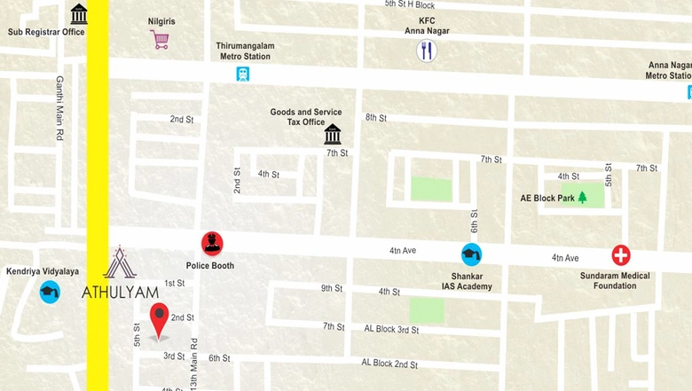 Location of India Athulyam in Anna Nagar, Chennai - Image 217299