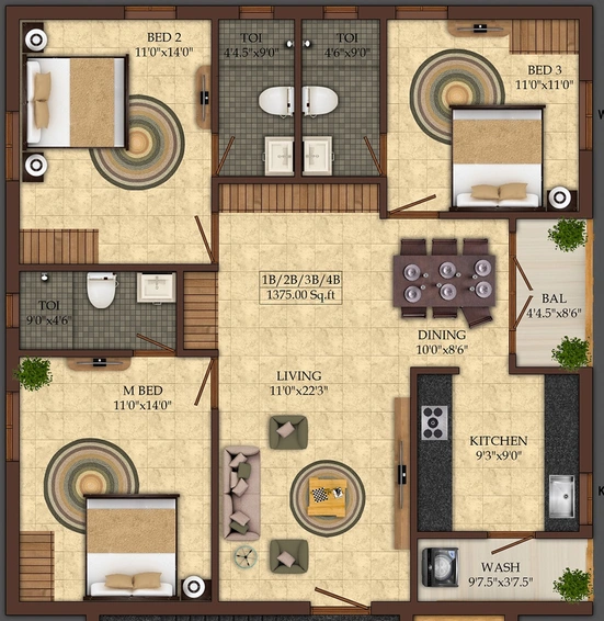 3 BHK Flat in India Ashwini in Anna Nagar, Chennai - Image 831032