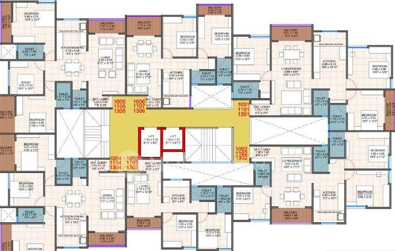 Floor Plan of Ravetkar Janhavi in Kothrud, Pune - Image 217326