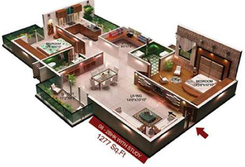 2.5 BHK Flat in Ajmal Naunihal in Whitefield, Bangalore - Image 831034