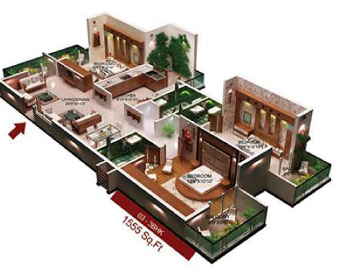 3 BHK Flat in Ajmal Naunihal in Whitefield, Bangalore - Image 831035