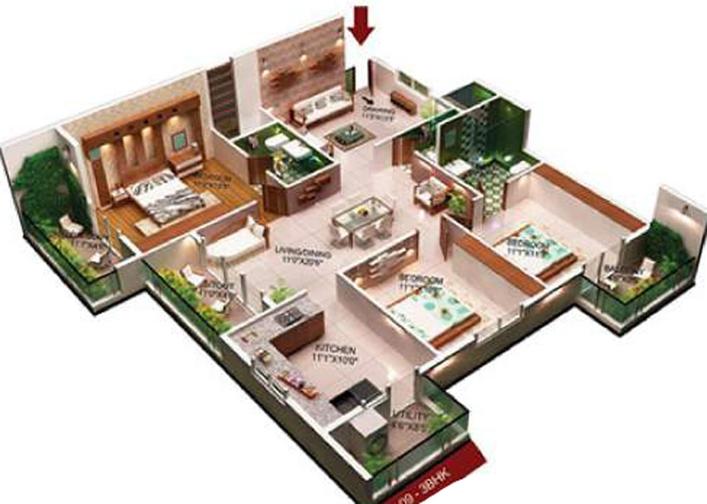 3 BHK Flat in Ajmal Naunihal in Whitefield, Bangalore - Image 831036