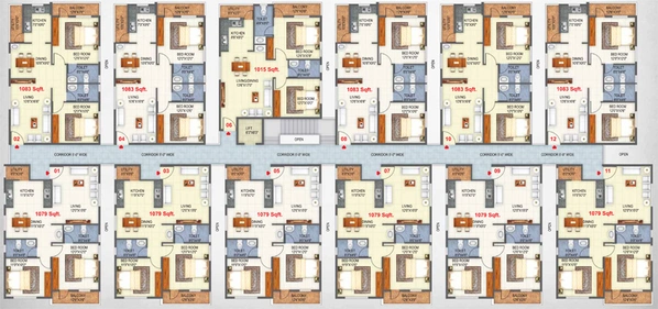 Floor Plan of Arcade Gloria in Whitefield, Bangalore - Image 217371