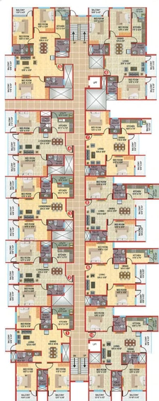 Floor Plan of Ashish JK Apartments in Whitefield, Bangalore - Image 217376