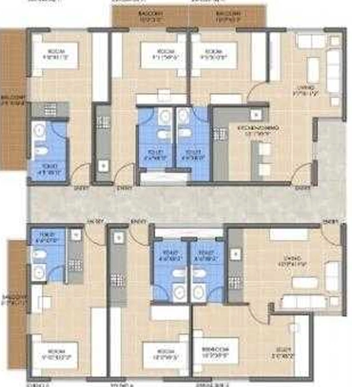 Floor Plan of BSR Zest in Whitefield, Bangalore - Image 217406
