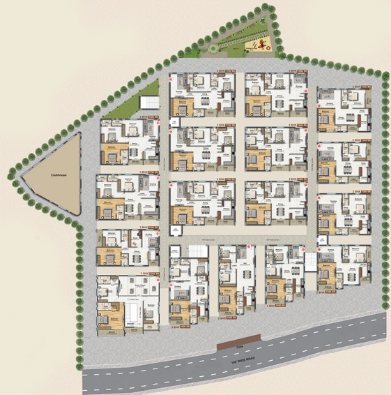 Master Plan of MSRs Serene City in Miyapur, Hyderabad - Image 118000