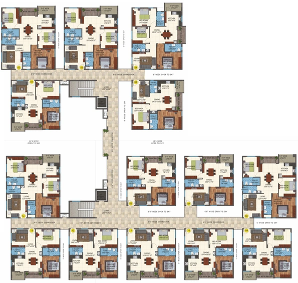 Floor Plan of DSR Green Vista in Whitefield, Bangalore - Image 217473