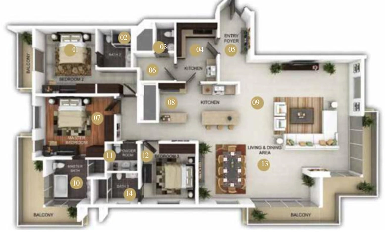 3 BHK Flat in Ezzy The Avenue in Whitefield, Bangalore - Image 831113