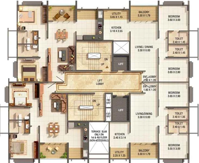 Floor Plan of Kumar Prajwal in Wadgaon Sheri, Pune - Image 117991