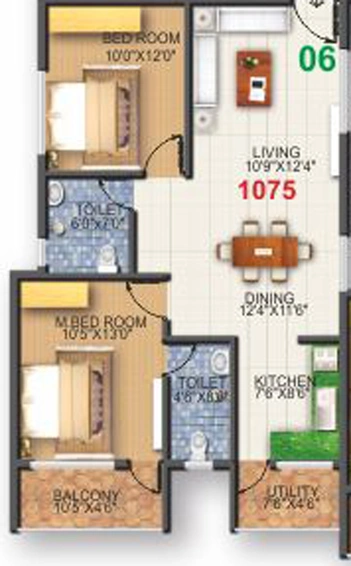2 BHK Flat in Keystone White House in Whitefield, Bangalore - Image 831139