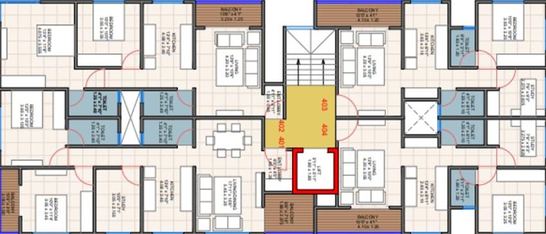 Floor Plan of Ravetkar Sanket in Kothrud, Pune - Image 217569