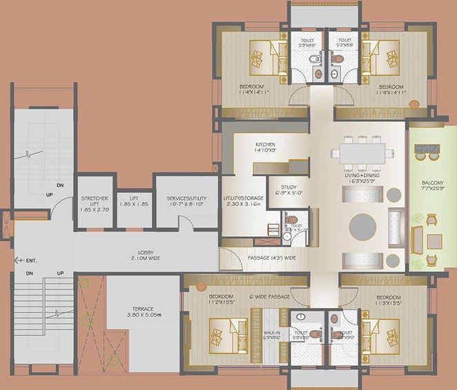 Floor Plan of Ravetkar Varsha Astrea in Aundh, Pune - Image 217585